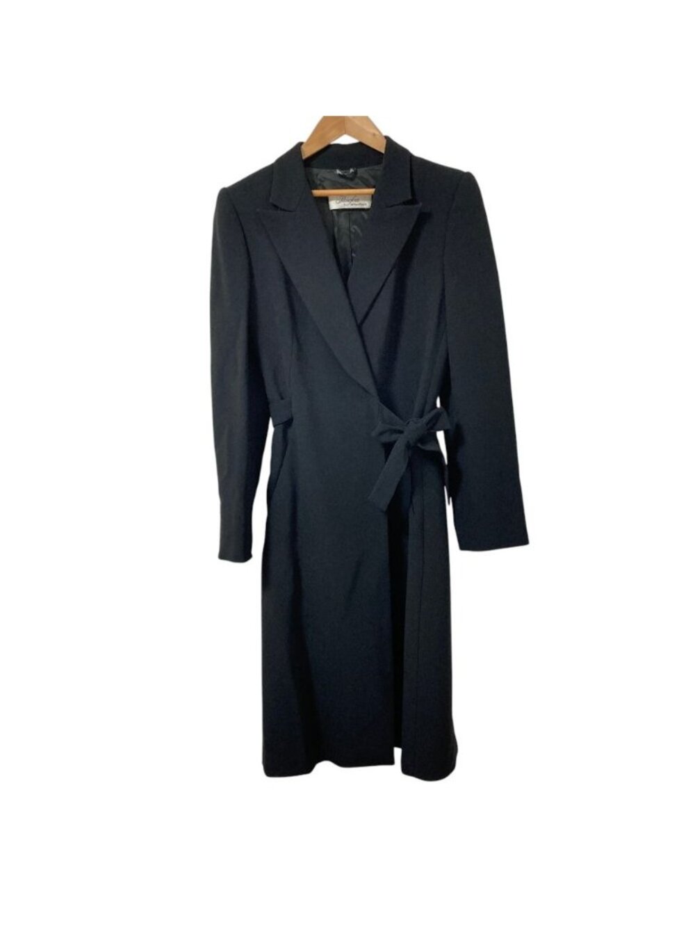 Max Mara Pianoforte Di Piano Fortemax Long Wrap Coat Black Fall Winter 40